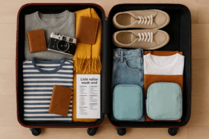 Liste valise week end complète pour voyager léger et organisé